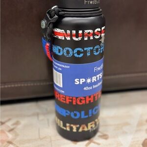 Frost Buddy Black Insulated Water Bottle First Responders
